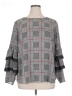 Alfani 100% Polyester Gray 3/4 Sleeve Blouse Size XL - photo 1