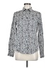 Talbots Paisley Silver Long Sleeve Blouse Size 8 - photo 1