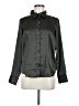 Jaclyn Smith Metallic Gray Long Sleeve Button-Down Shirt Size M - photo 1