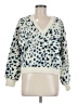 Ann Taylor LOFT Animal Print Ivory Pullover Sweater Size M - photo 1