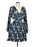 FLORET STUDIOS 100% Polyester Paisley Blue Casual Dress Size M - photo 1