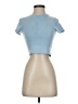 Shein Blue Short Sleeve Turtleneck Size 2 - photo 1
