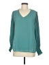Aifer 100% Polyester Teal Long Sleeve Blouse Size M - photo 1