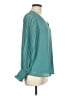 Aifer 100% Polyester Teal Long Sleeve Blouse Size M - photo 4