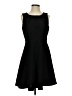 Papaya Solid Black Cocktail Dress Size M - photo 1