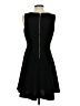 Papaya Solid Black Cocktail Dress Size M - photo 2