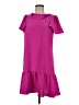 DKNY 100% Polyester Solid Pink Casual Dress Size 8 - photo 1