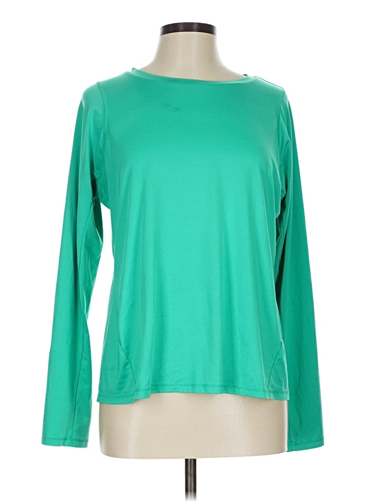 Pre-owned Athletic Works Long Sleeve T-shirt In Green