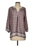 Willi Smith 100% Polyester Tan 3/4 Sleeve Blouse Size S - photo 1