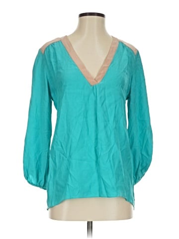 Lux 3/4 Sleeve Silk Top (view 1)