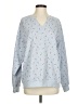 The Vinyl Icons Floral Blue Pullover Sweater Size S - photo 1