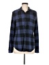 Workshop Republic Clothing Plaid Blue Long Sleeve Blouse Size M - photo 1