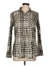 Merona Houndstooth Ivory Long Sleeve Button-Down Shirt Size L - photo 1