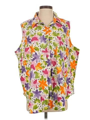 Venezia Sleeveless Button-Down Shirt (view 1)