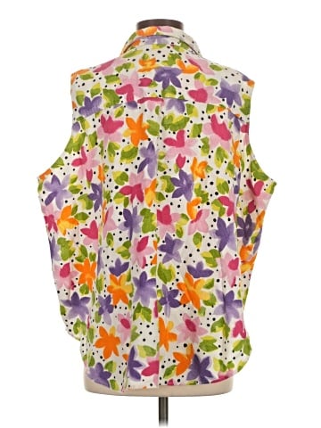 Venezia Sleeveless Button-Down Shirt (view 2)