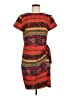 Coco Bianco 100% Polyester Print Red Casual Dress Size 8 - photo 1