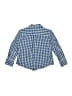 Nordstrom 100% Cotton Checkered-gingham Blue Long Sleeve Button-Down Shirt Size 2 - photo 2
