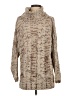 Moon & Madison 100% Polyester Tweed Tan Turtleneck Sweater Size S - photo 1