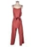 Glam Solid Brown Jumpsuit Size S - photo 1