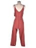 Glam Solid Brown Jumpsuit Size S - photo 2