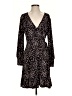 Muse Animal Print Black Casual Dress Size L (petite) - photo 1
