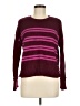 Marled by Reunited Stripes Burgundy Pullover Sweater Size M - photo 1