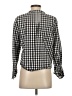 J.Crew 100% Cotton Checkered-gingham Black Long Sleeve Blouse Size S - photo 2