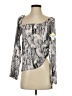 Open Edit 100% Polyester Gray Long Sleeve Blouse Size XS - photo 1