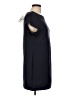 Thyme Solid Black Casual Dress Size L - photo 4