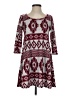 Twenty Second Argyle Burgundy Casual Dress Size S - photo 1