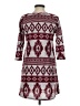 Twenty Second Argyle Burgundy Casual Dress Size S - photo 2