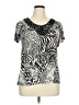 Spense Animal Print Silver Short Sleeve Blouse Size XL - photo 1