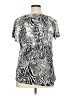 Spense Animal Print Silver Short Sleeve Blouse Size XL - photo 2