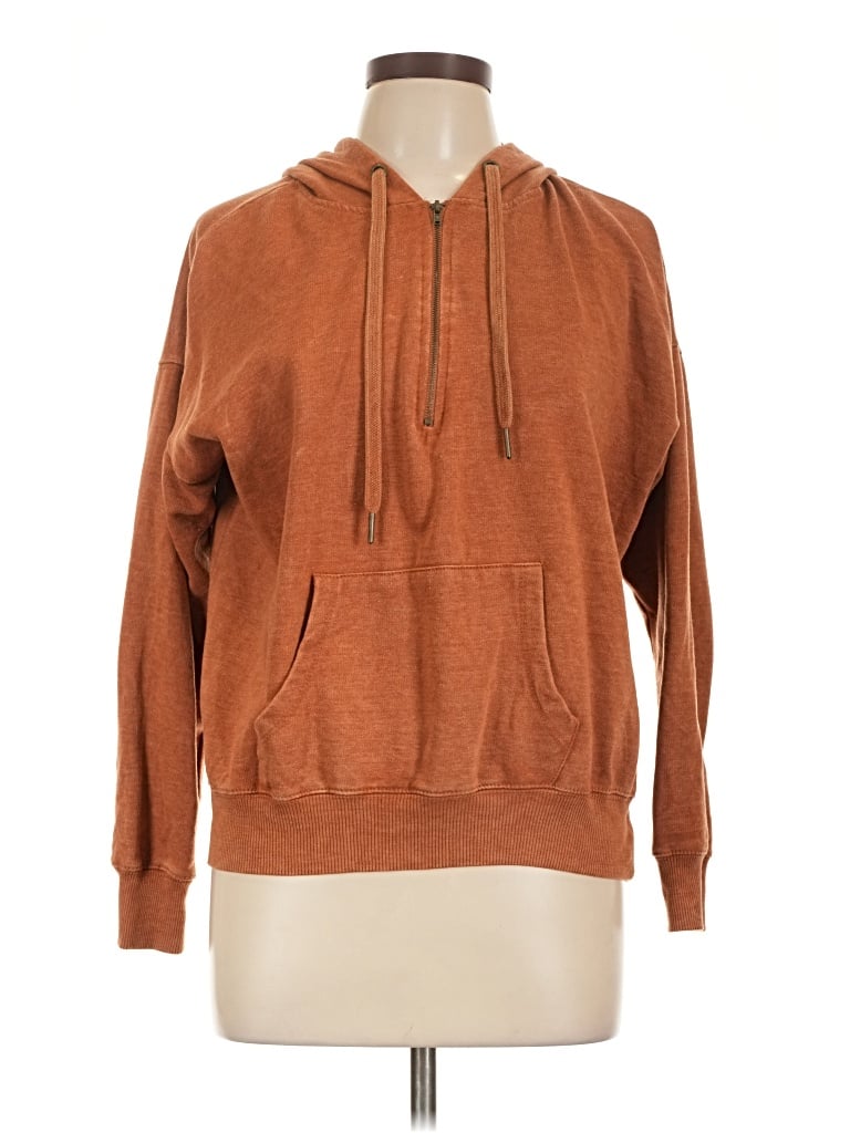Pre-owned No Comment Pullover Hoodie In Orange
