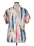 Shein Curve Print Silver Short Sleeve Blouse Size 0X - photo 2
