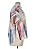Shein Curve Print Silver Short Sleeve Blouse Size 0X - photo 4