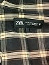 Zara Checkered-gingham Black Long Sleeve Button-Down Shirt Size M - photo 7