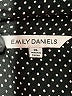 Emily Daniels 100% Rayon Polka Dots Black Long Sleeve Blouse Size XL - photo 7