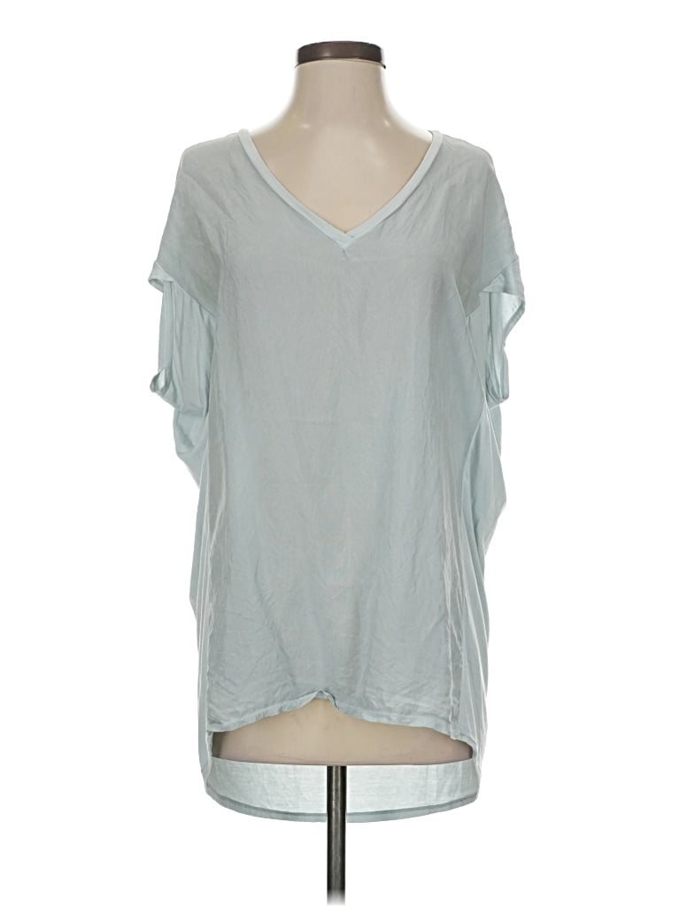 Pre-owned Hard Tail Short Sleeve Blouse In Gray