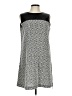 EMALINE Chevron-herringbone Silver Cocktail Dress Size 10 - photo 1