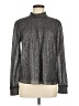 Vivienne Tam Metallic Silver Long Sleeve Blouse Size Med (2) - photo 1