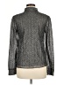 Vivienne Tam Metallic Silver Long Sleeve Blouse Size Med (2) - photo 2