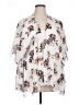 Live 4 Truth Floral White Short Sleeve Blouse Size 1X - photo 1