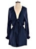 Unbranded 100% Polyester Solid Blue Romper Size M - photo 1
