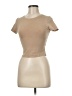 Active Basic Tan Short Sleeve Turtleneck Size M - photo 1