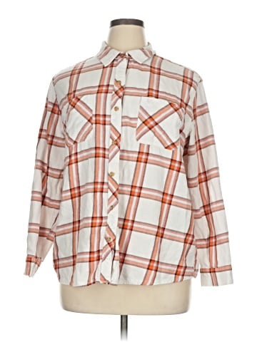 a.n.a. A New Approach Long Sleeve Button-Down Shirt (view 1)