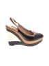 Escada 100% Leather Color Block Brown Blue Wedges Size EU 38 - photo 1