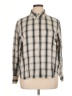 Zara Checkered-gingham Ivory Long Sleeve Button-Down Shirt Size XL - photo 1
