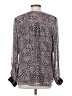 Hale Bob Animal Print Silver Long Sleeve Blouse Size XS - photo 2