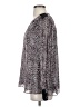 Hale Bob Animal Print Silver Long Sleeve Blouse Size XS - photo 5